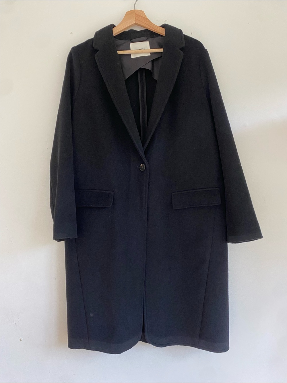 Everlane Black Wool Topcoat
